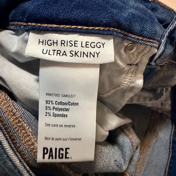 PAIGE High Rise Leggy Ultra Skinny Jeans - Picture 4 of 5